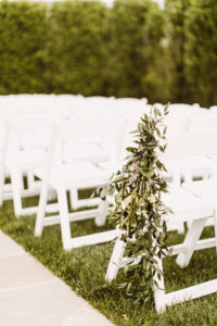 Roundhouse wedding flowers aisle markers